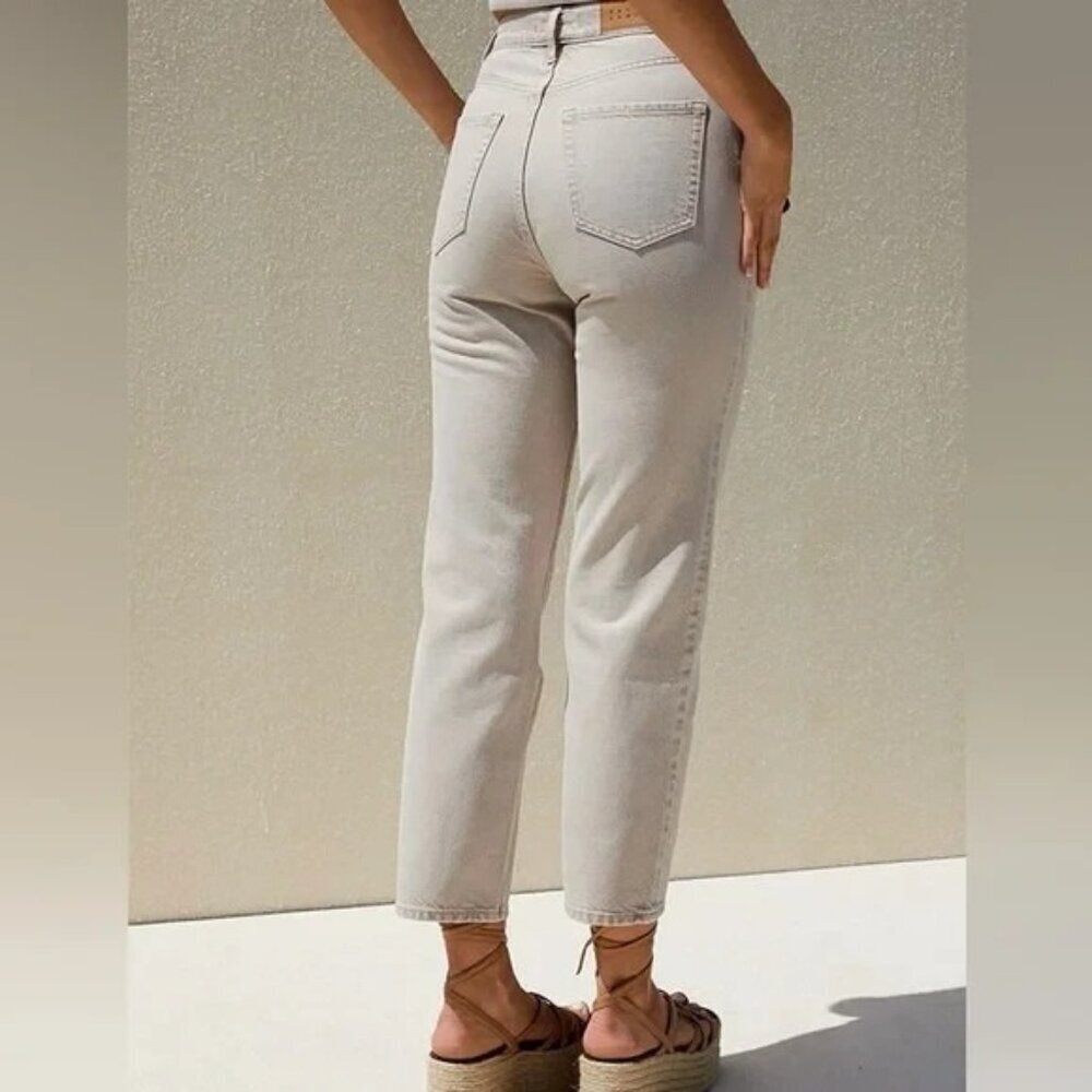 NWT‎ PacSun Women's Dad Jeans Size 23 Button Fly Beige Relaxed Straight Leg NWT